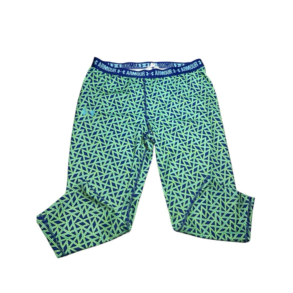 Women's Under Armor Capri Leggings Green Blue *SEE PICTURES FOR SIZING* Size 2/4
